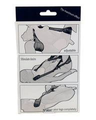 Glow&Vibe Straddle Bound cinto ajustable con soporte para cuello y piernas, correas acolchadas para placer.