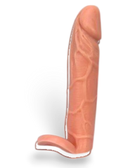 Funda Power Extender tipo Magic Flesh con soporte para testículos Glow & Vibe.
