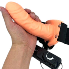 Strap-On Robotic Male con vibración gradual Glow & Vibe.