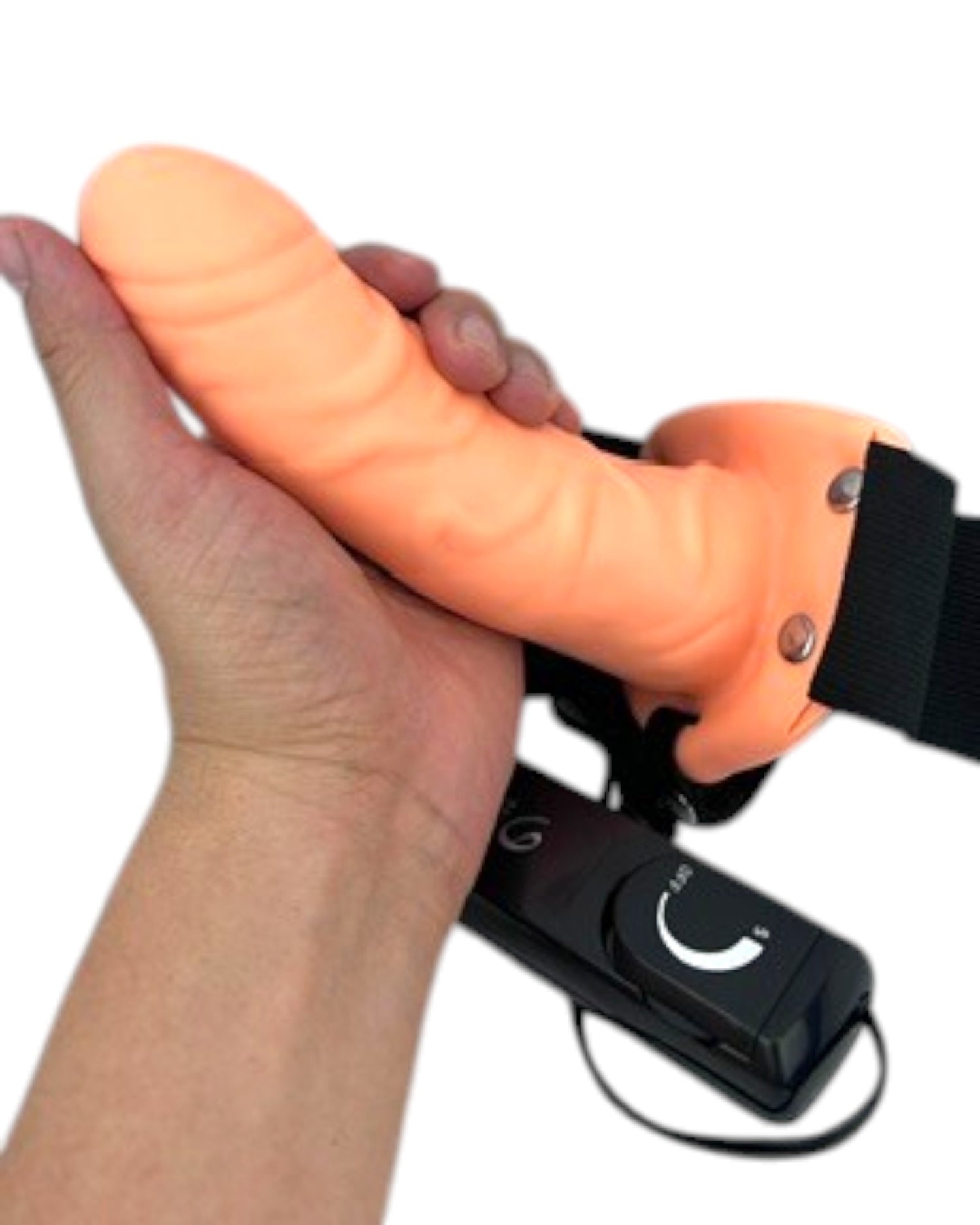 Strap-On Robotic Male con vibración gradual Glow & Vibe.
