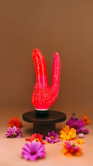 Vibrador Dual Lover doble estimulación, diseño elegante y envolvente, vibrador para placer simultáneo, marca Glow & Vibe.