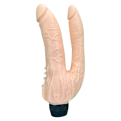 Vibrador Dual Lover doble estimulación, diseño elegante y envolvente, vibrador para placer simultáneo, marca Glow & Vibe.